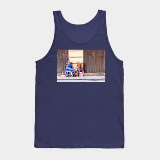 Cuban Women Smoking And Chatting On Havana Streets Tank Top